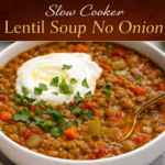 Slow Cooker Lentil Soup No Onion