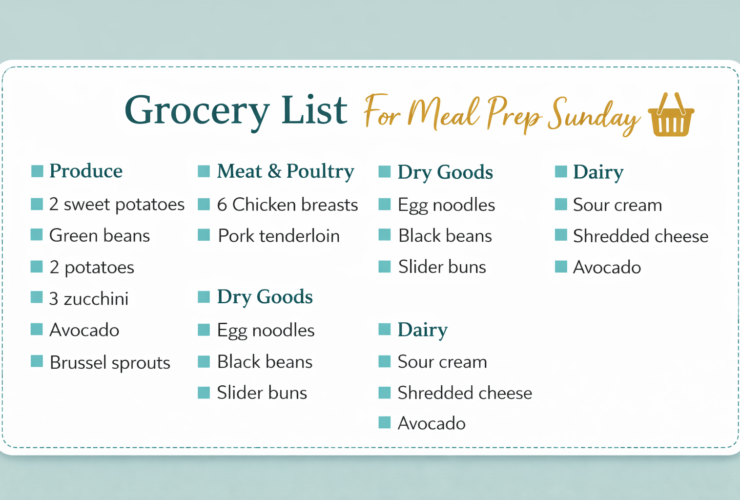 Grocery List For Meal Prep Sunday
