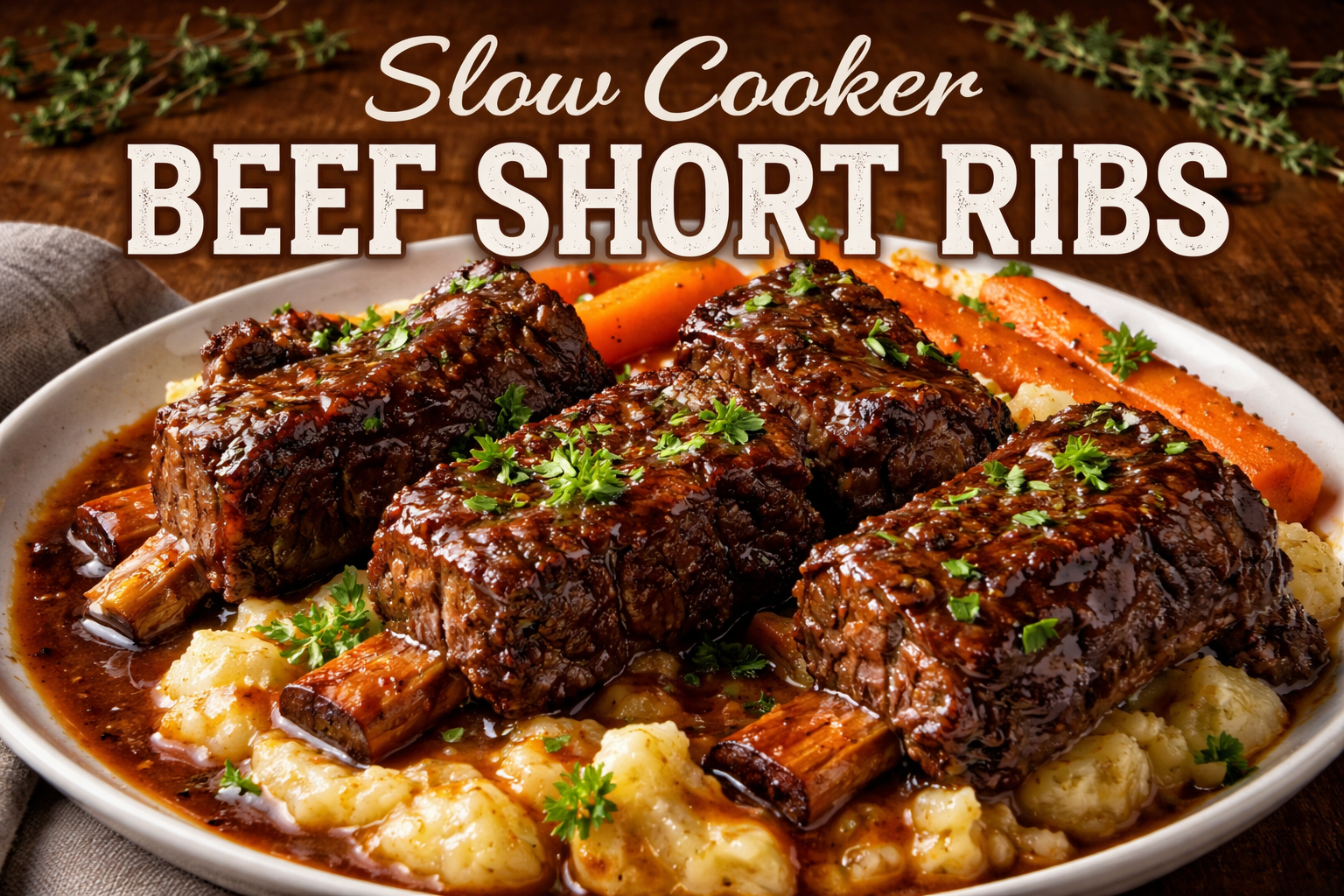 Slow Cooker Beef Short Ribs