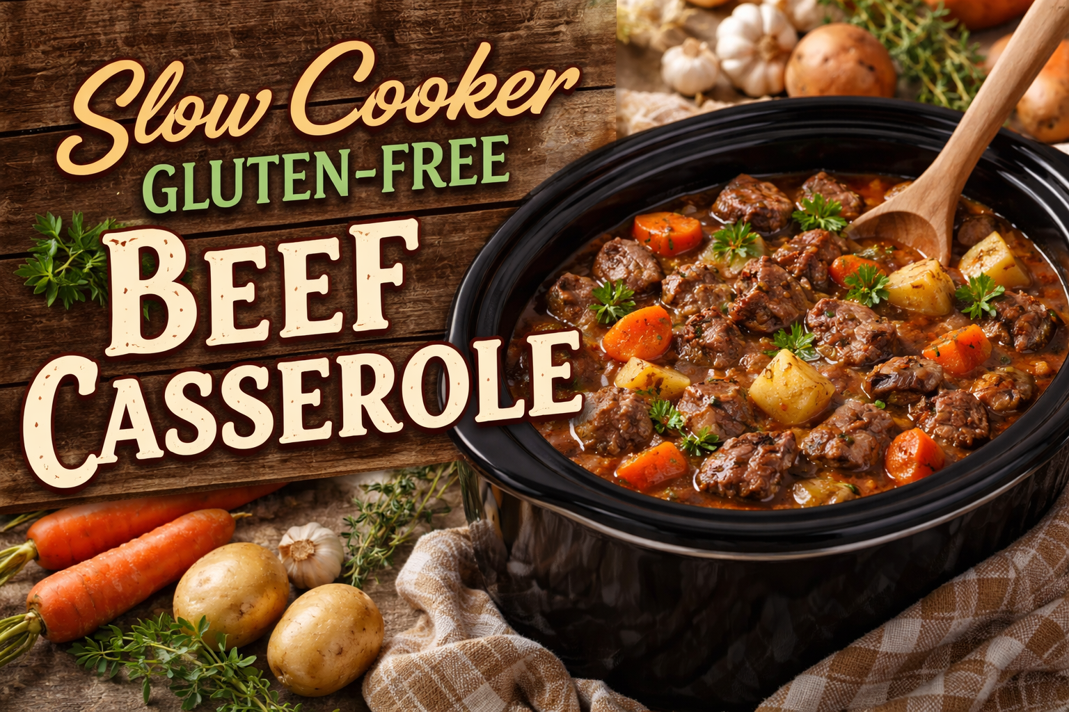 Slow Cooker Gluten-Free Beef Casserole
