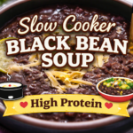 Slow Cooker Black Bean Soup High Protein