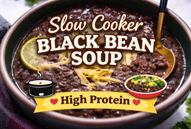 Slow Cooker Black Bean Soup High Protein