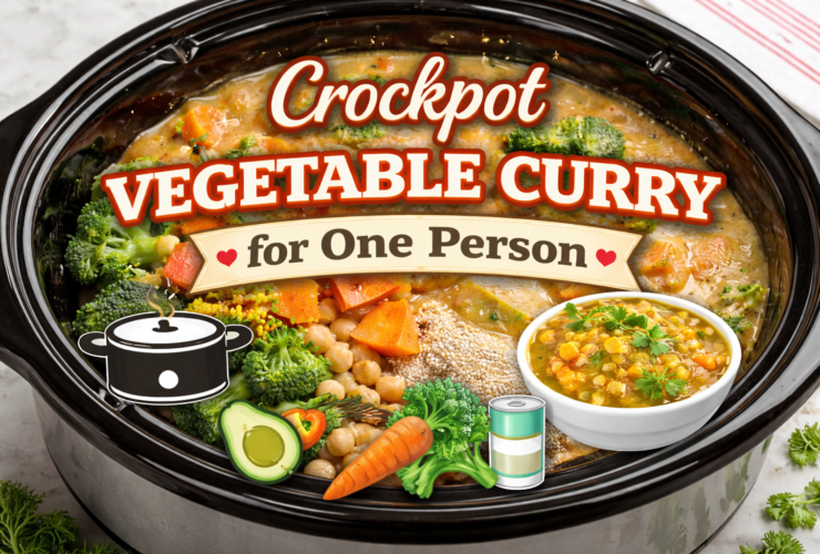 Crockpot Vegetable Curry for One Person