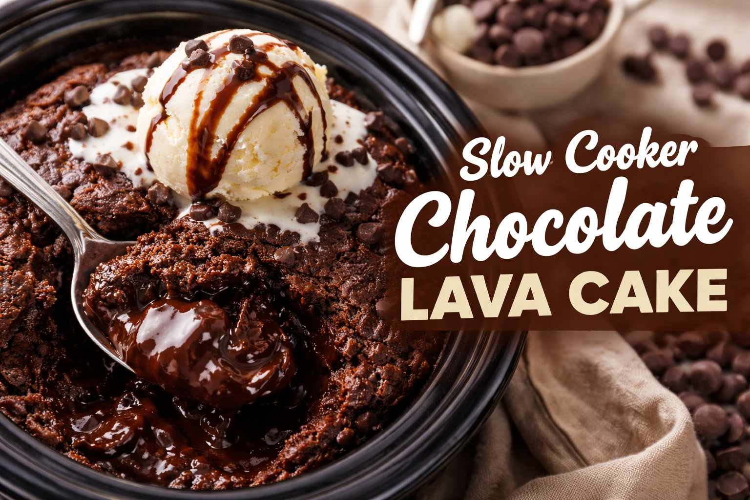 Slow Cooker Chocolate Lava Cake
