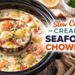 Slow Cooker Creamy Seafood Chowder