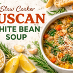 Slow Cooker Tuscan White Bean Soup