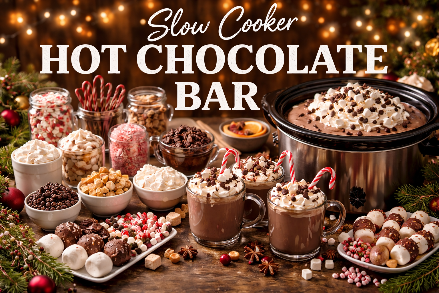 Slow Cooker Hot Chocolate Bar