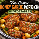 Slow Cooker Honey Garlic Pork Chops with Vegetables