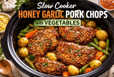 Slow Cooker Honey Garlic Pork Chops with Vegetables