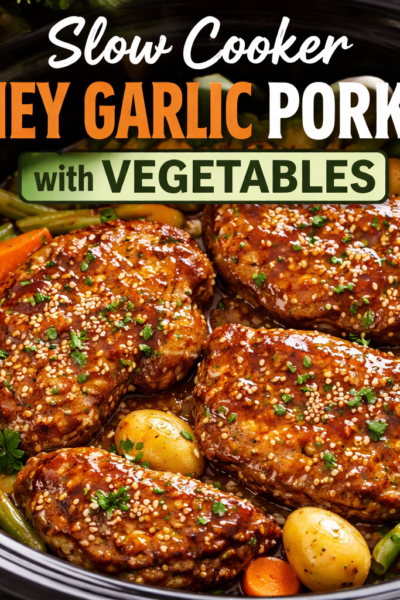 Slow Cooker Honey Garlic Pork Chops with Vegetables