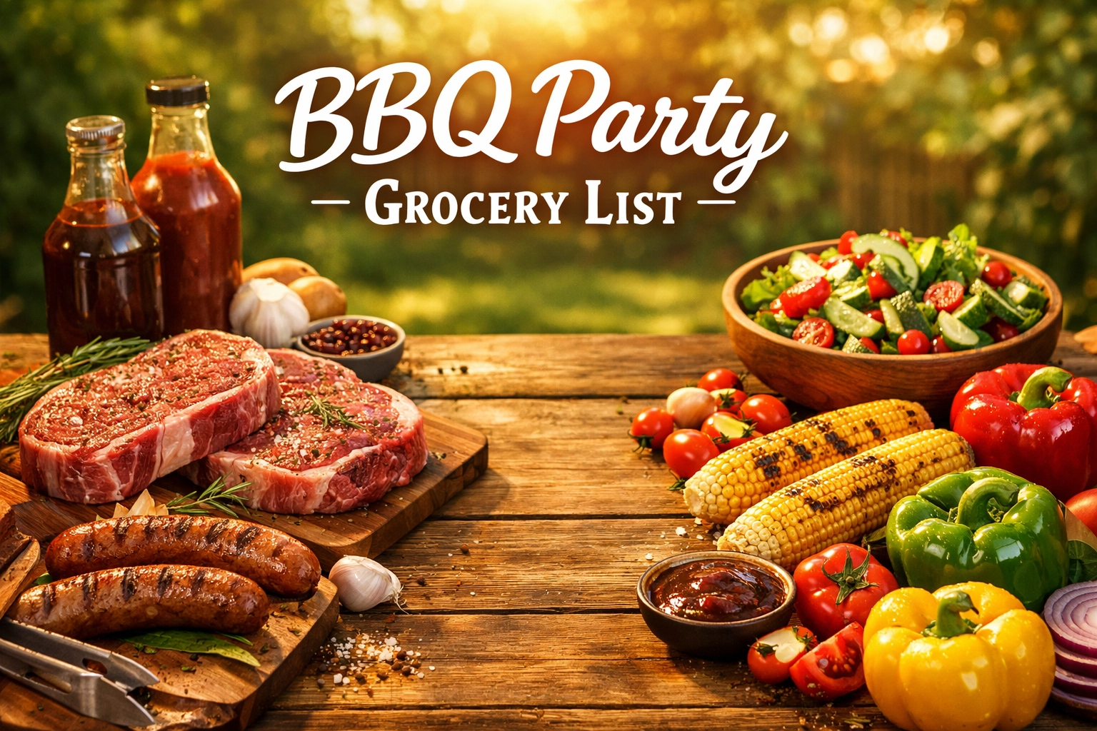 banner image Grocery List for a BBQ Party