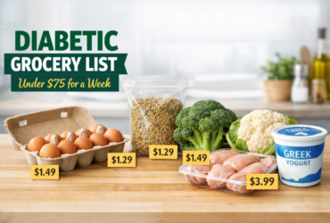Diabetic Grocery List Under $75 for a Week