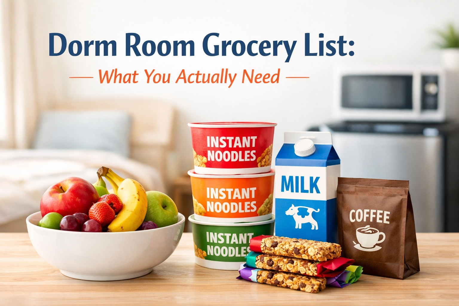 Dorm Room Grocery List: What You Actually Need