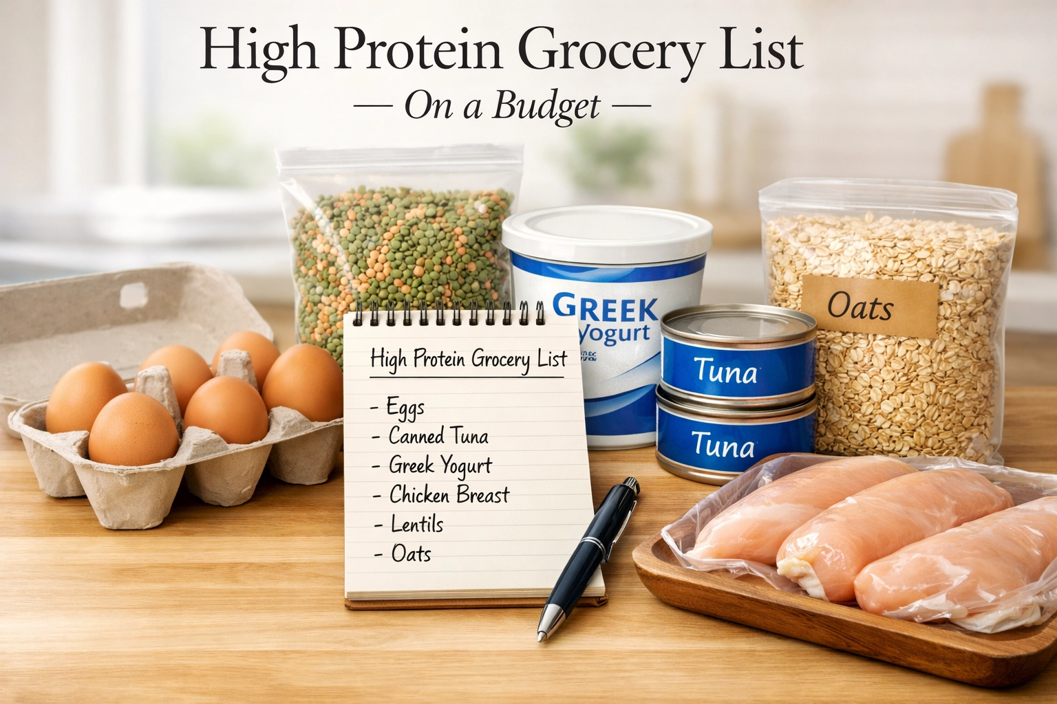 High Protein Grocery List on a Budget