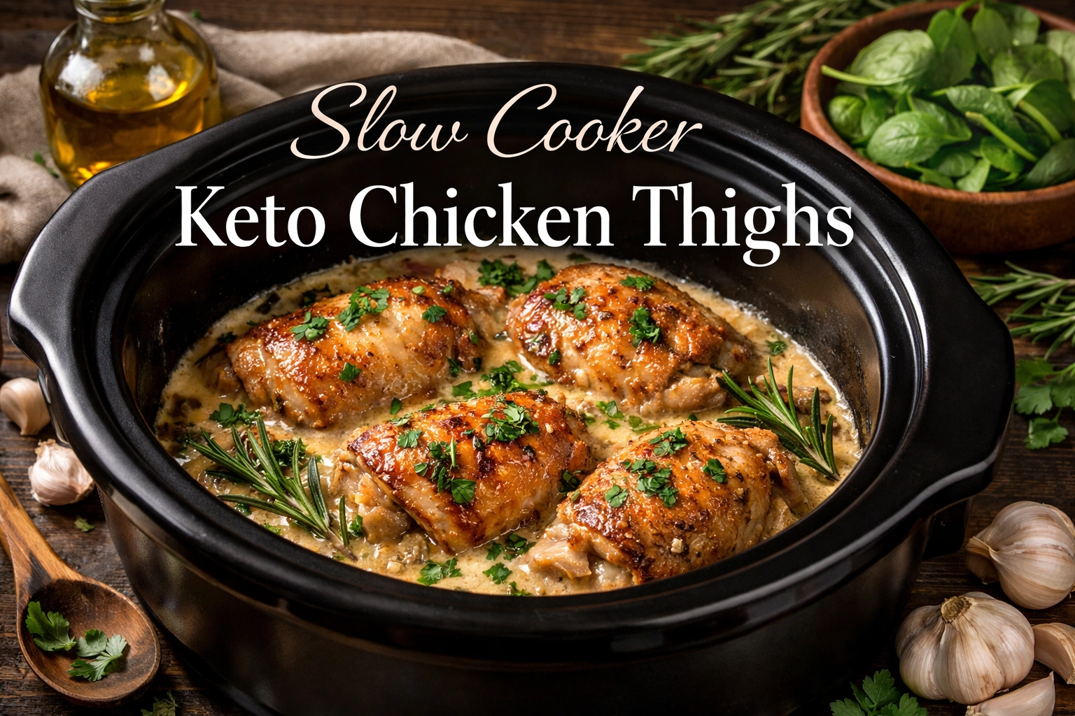 Slow Cooker Keto Chicken Thighs