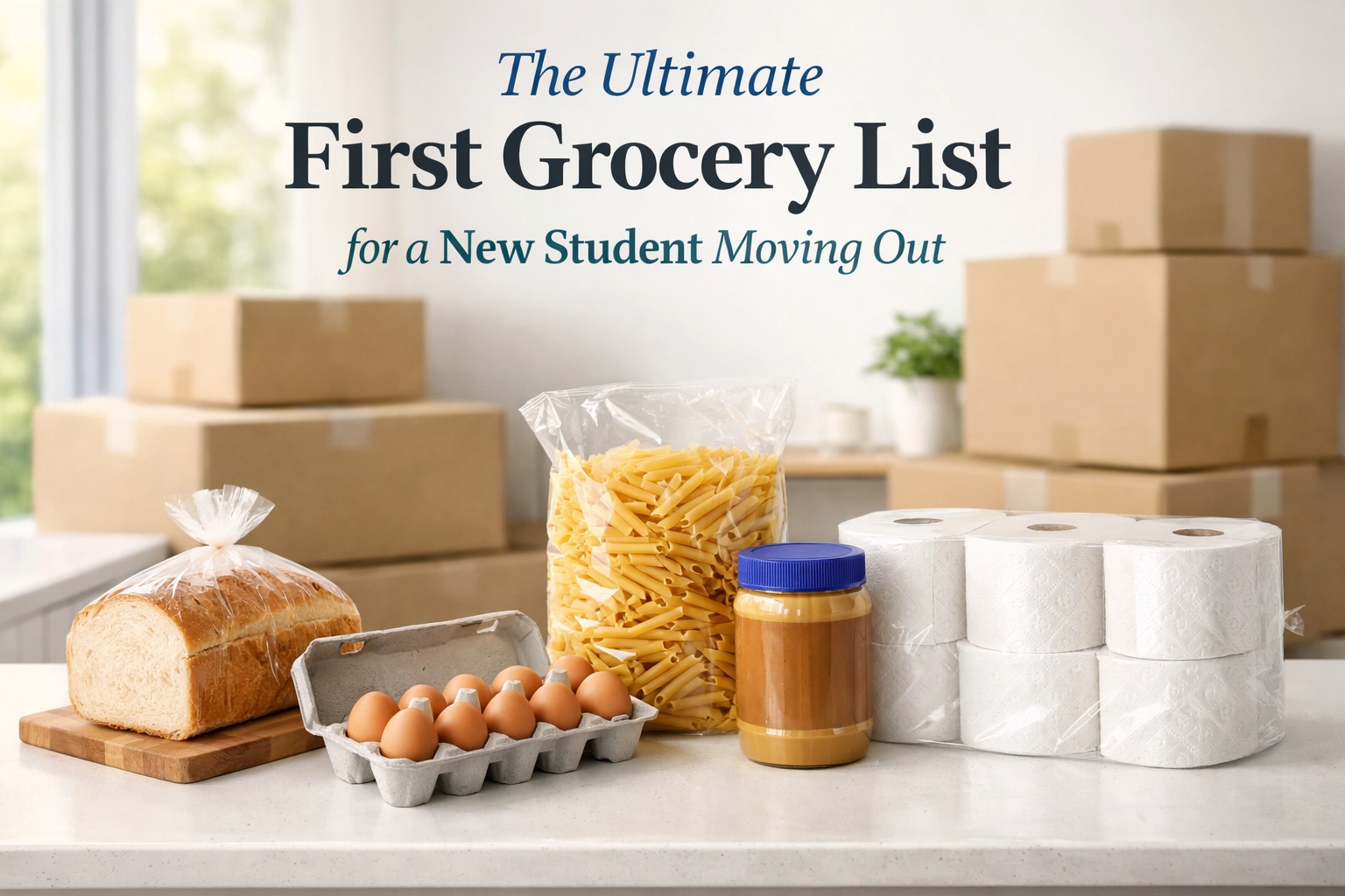 First Grocery List for a New Student Moving Out