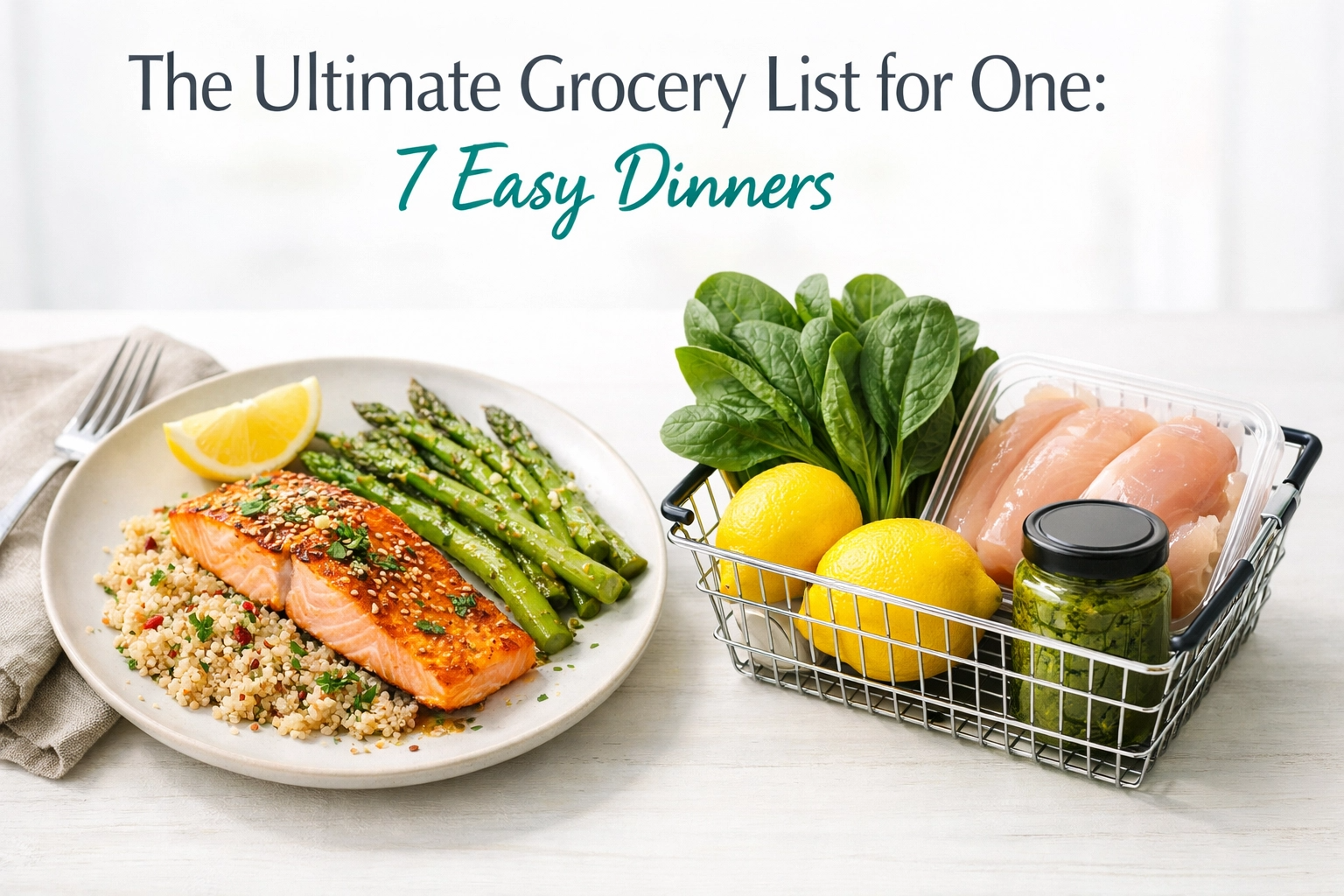 Grocery List for One Person — 7 Dinners