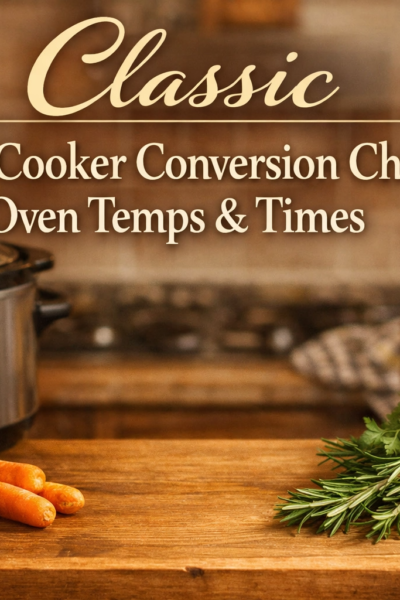 Slow Cooker Conversion Chart: Oven Temps & Times
