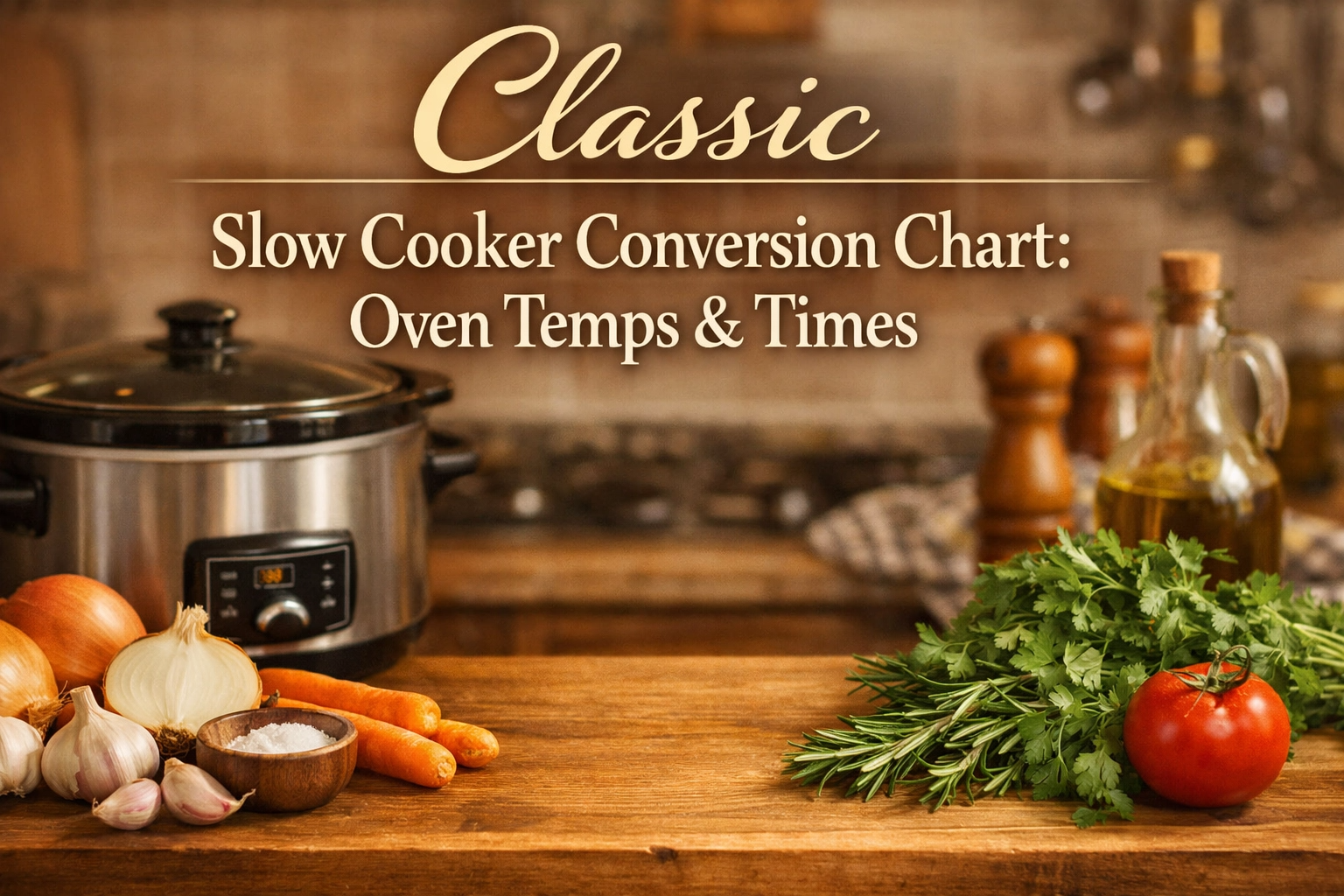 Slow Cooker Conversion Chart: Oven Temps & Times