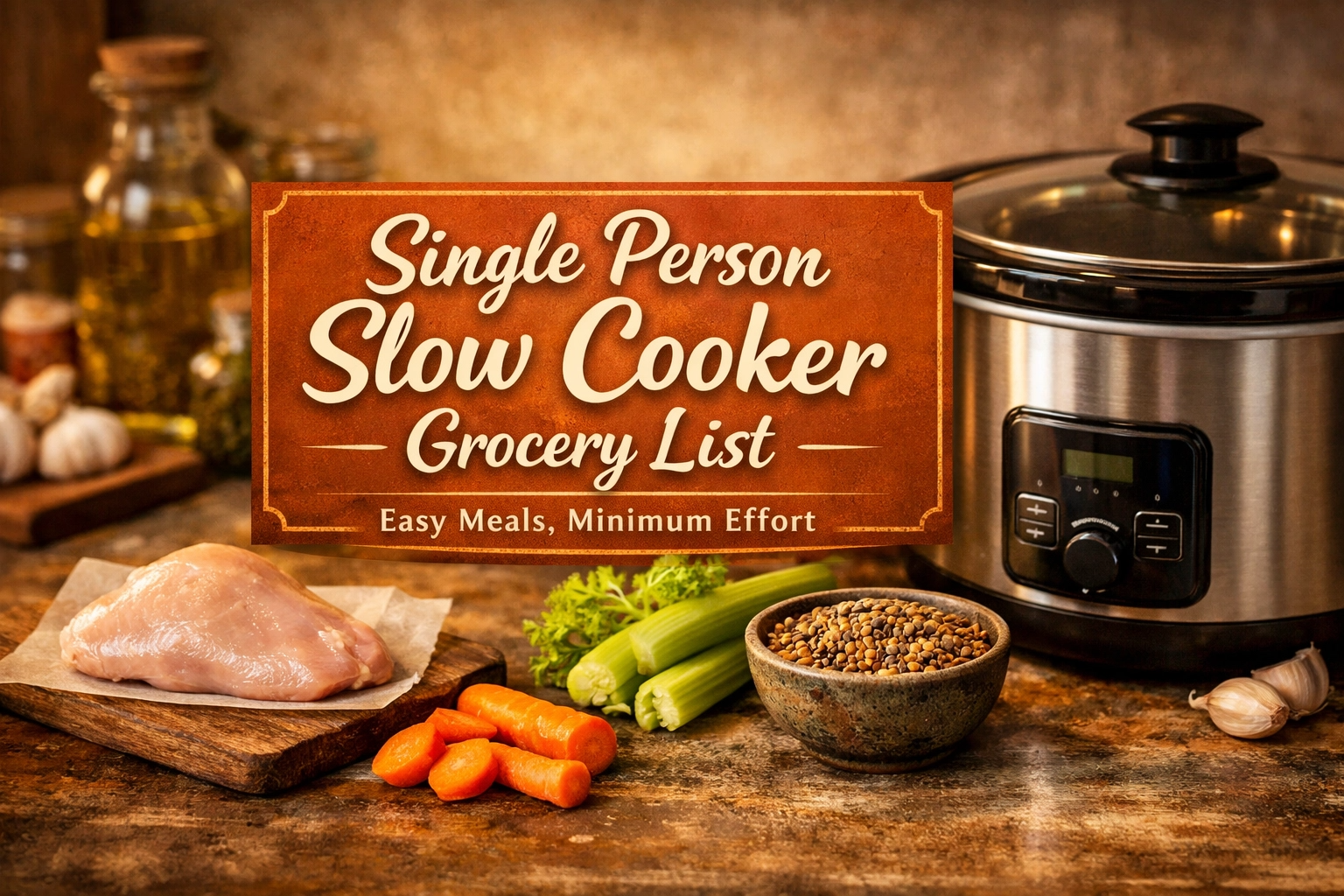 Single Person Slow Cooker Grocery List