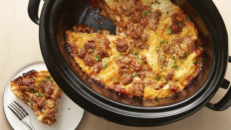 Slow Cooker Lasagna (No Boil Required)