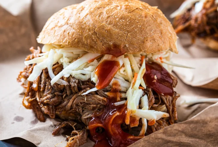 Slow Cooker Keto Pulled Pork with Cabbage Slaw