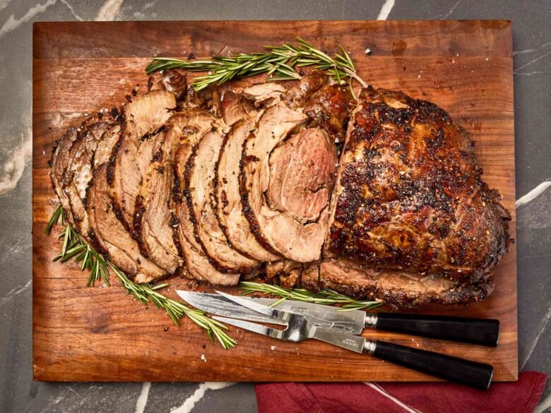 Slow Cooker Leg of Lamb with Rosemary and Garlic