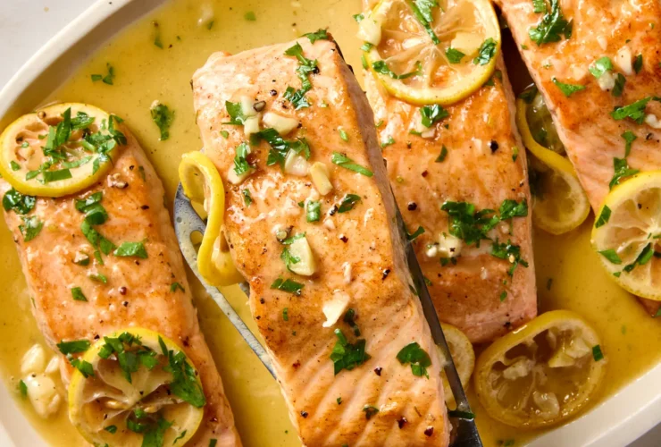 Slow Cooker Keto Salmon in Lemon Butter