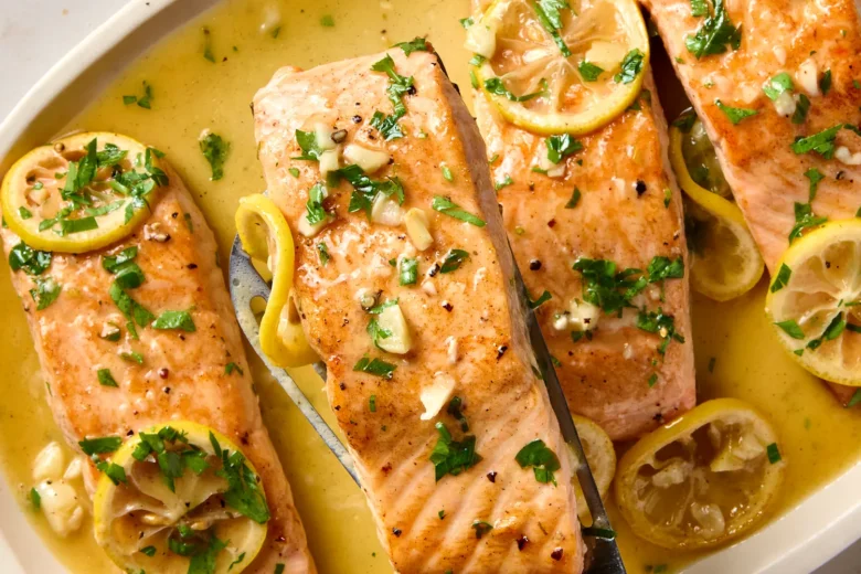 Slow Cooker Keto Salmon in Lemon Butter