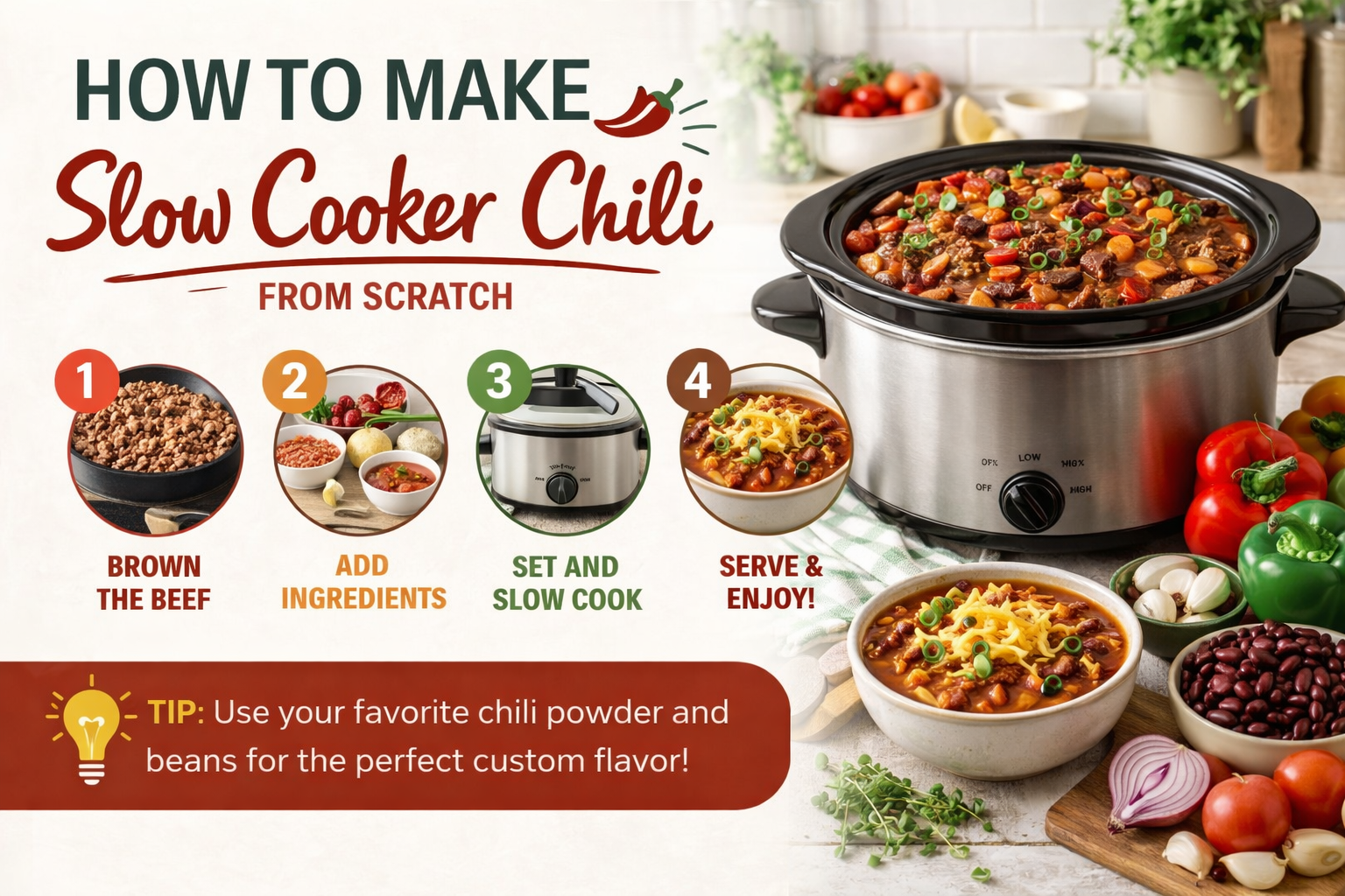 How to Make Slow Cooker Chili from Scratch