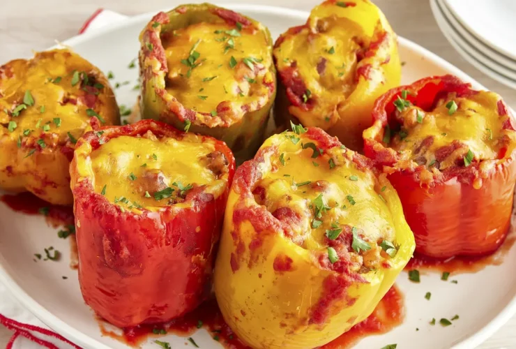 Slow Cooker Turkey Stuffed Peppers