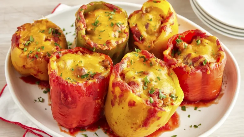 Slow Cooker Turkey Stuffed Peppers