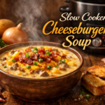 Slow Cooker Cheeseburger Soup