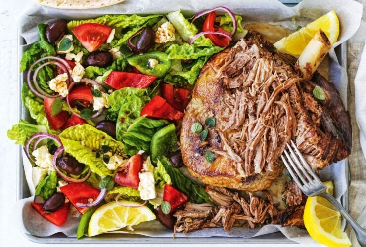 Slow Cooker Greek Lamb Shoulder with Lemon