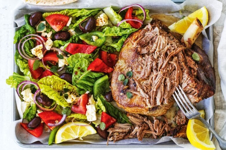 Slow Cooker Greek Lamb Shoulder with Lemon