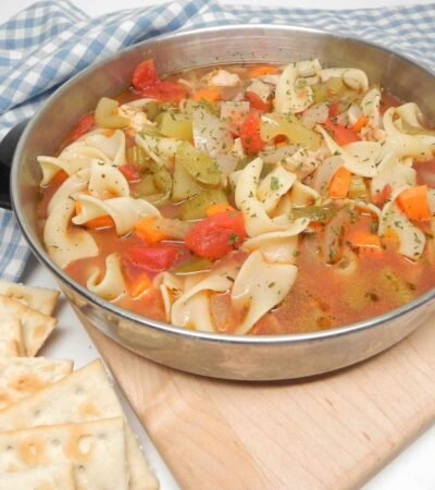 Slow Cooker Chicken Soup with Egg Noodles