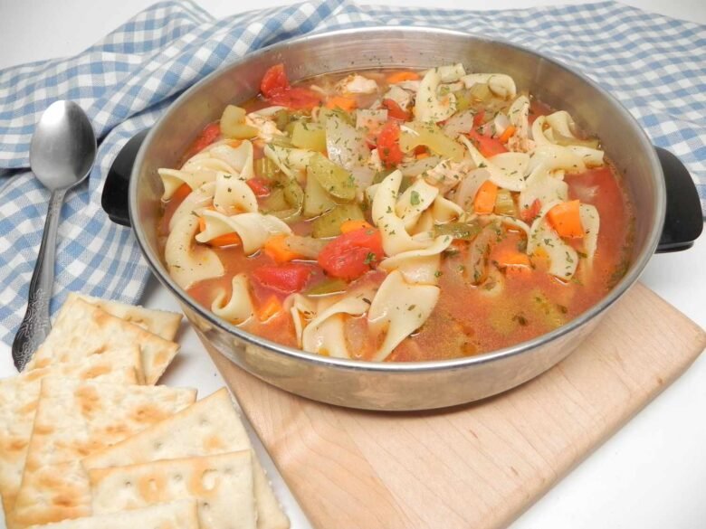 Slow Cooker Chicken Soup with Egg Noodles
