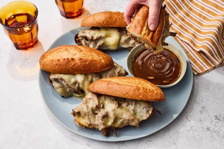 Slow Cooker French Dip Sandwiches with Au Jus