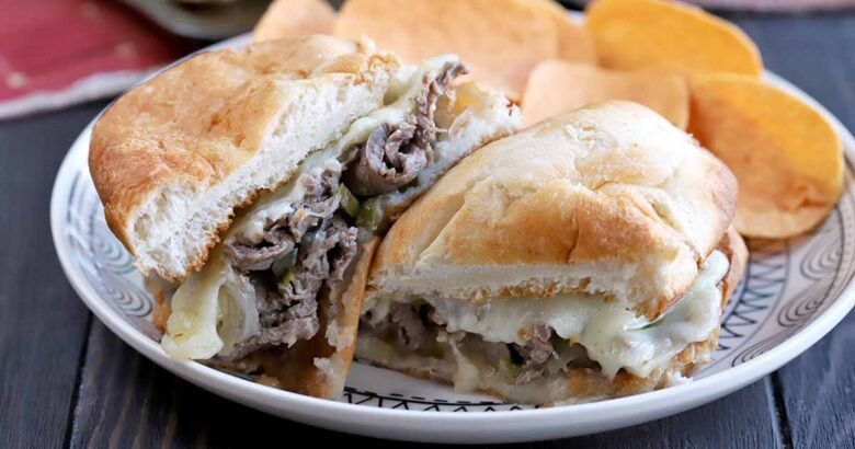 Slow Cooker Philly Cheesesteak Sandwiches
