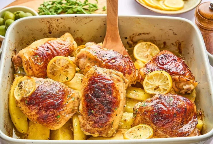 Slow Cooker Greek Lemon Chicken with Potatoes