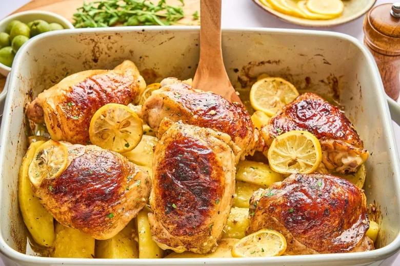 Slow Cooker Greek Lemon Chicken with Potatoes