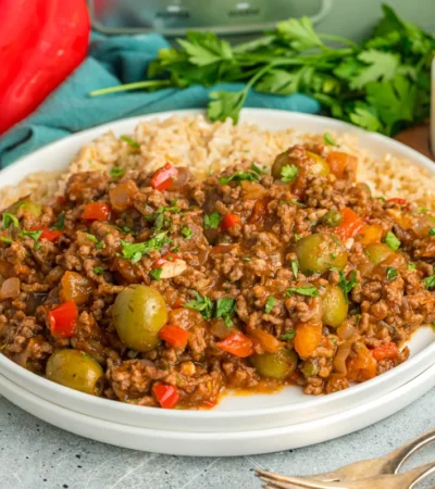 Slow Cooker Cuban Picadillo (Ground Beef & Olives)