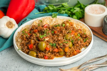 Slow Cooker Cuban Picadillo (Ground Beef & Olives)