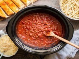 Slow Cooker Ground Beef Pasta Sauce